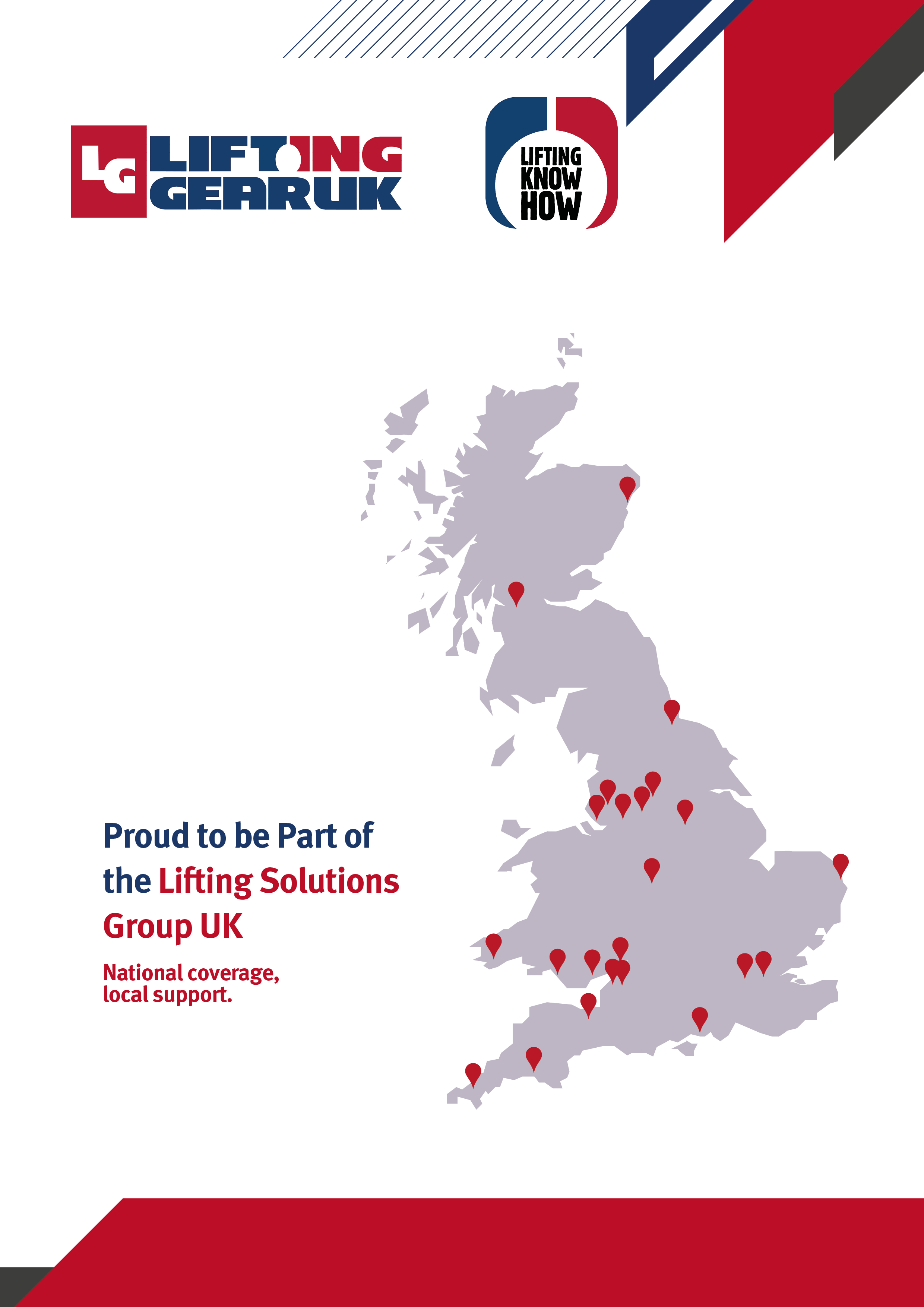 Lifting Solutions Group UK map